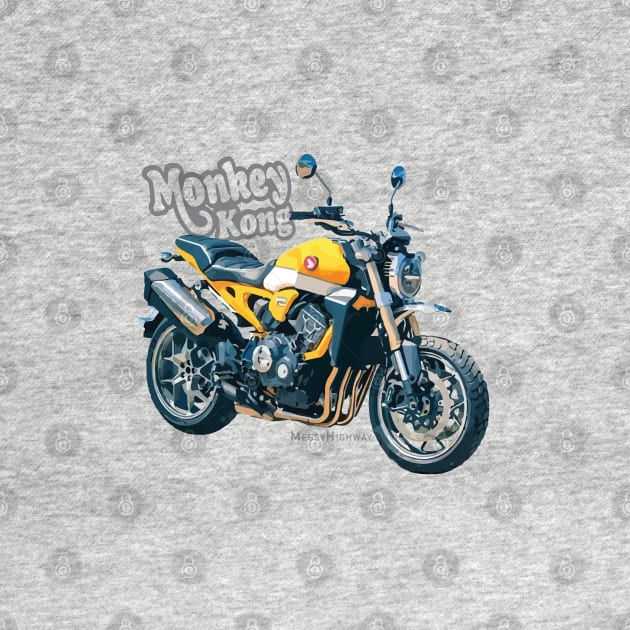 Honda CB1000R Monkey Kong 19 yellow, s by MessyHighway